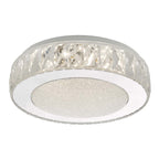 Dar AKE5208 Akelia Flush Acrylic And Stainless Steel Small LED