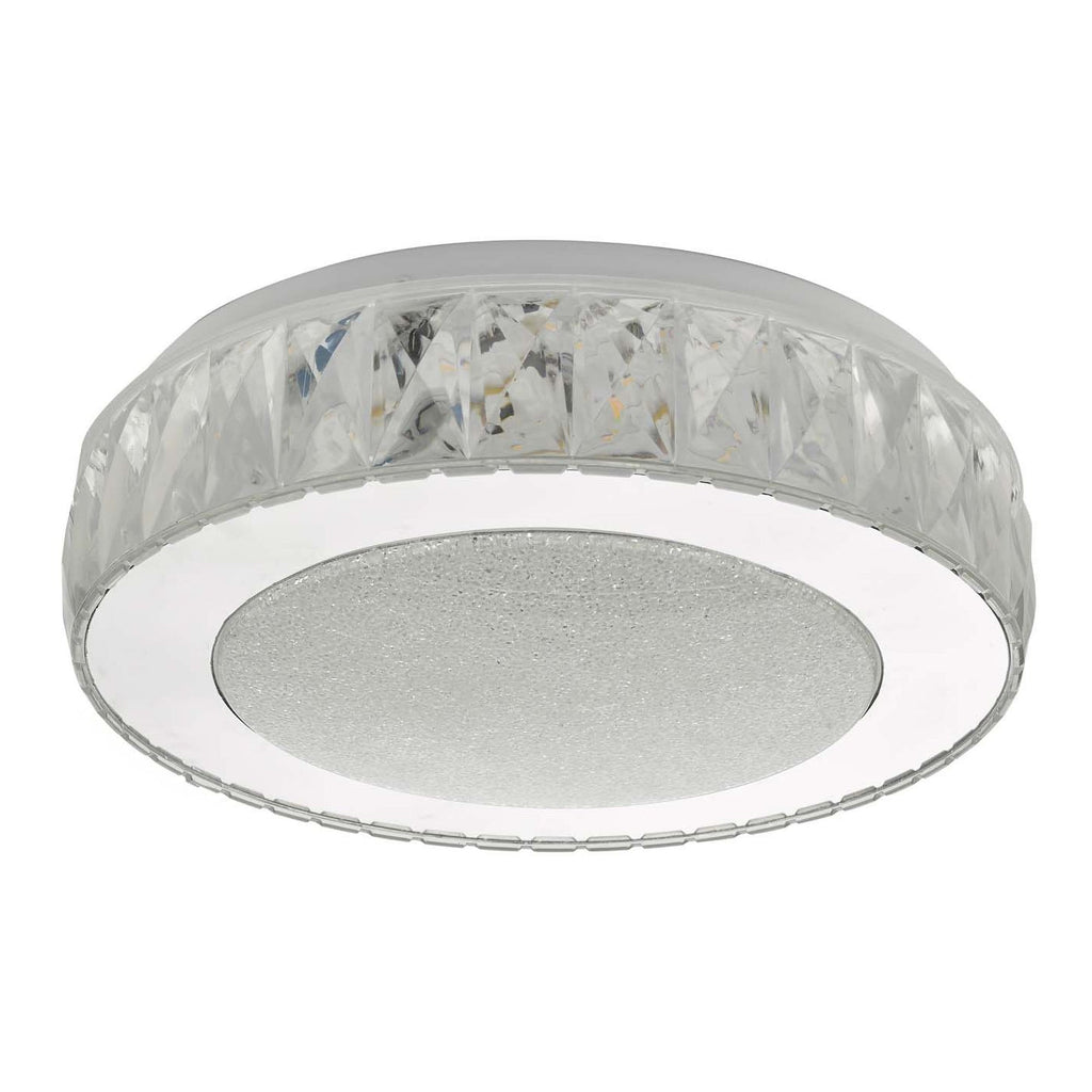 Dar AKE5208 Akelia Flush Acrylic And Stainless Steel Small LED