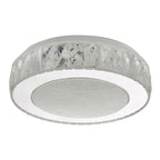 Dar AKE5208 Akelia Flush Acrylic And Stainless Steel Small LED