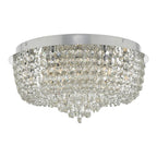 Dar EIT5008 Eitan 9 Light Beaded Flush Clear and Polished Chrome