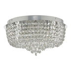 Dar EIT5008 Eitan 9 Light Beaded Flush Clear and Polished Chrome