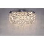 Dar EIT5008 Eitan 9 Light Beaded Flush Clear and Polished Chrome