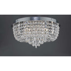 Dar EIT5008 Eitan 9 Light Beaded Flush Clear and Polished Chrome