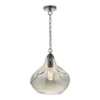 Dar ESA0110 Esarosa 1 Light Pendant Black Chrome And Smoked Glass