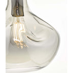 Dar ESA0110 Esarosa 1 Light Pendant Black Chrome And Smoked Glass