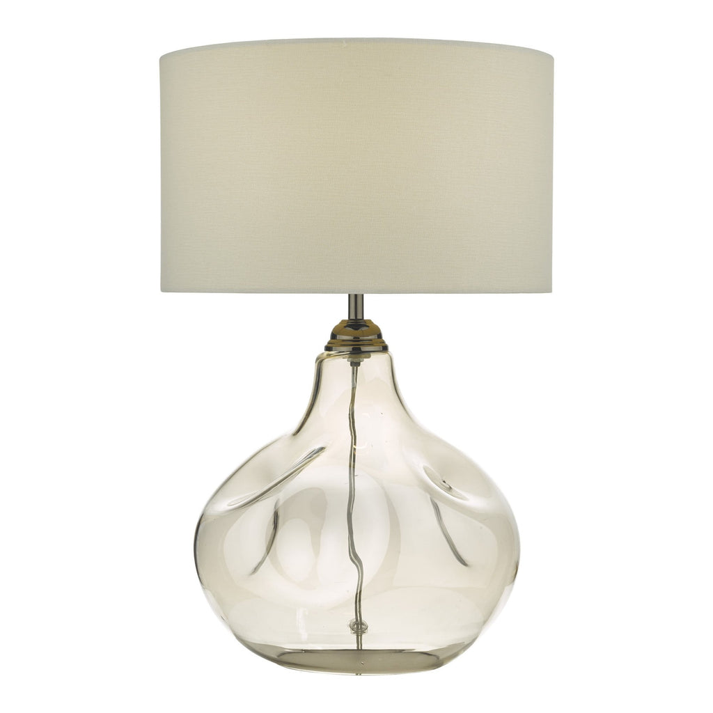 Dar ESA4210 Esarosa Table Lamp Smoked Glass With Shade