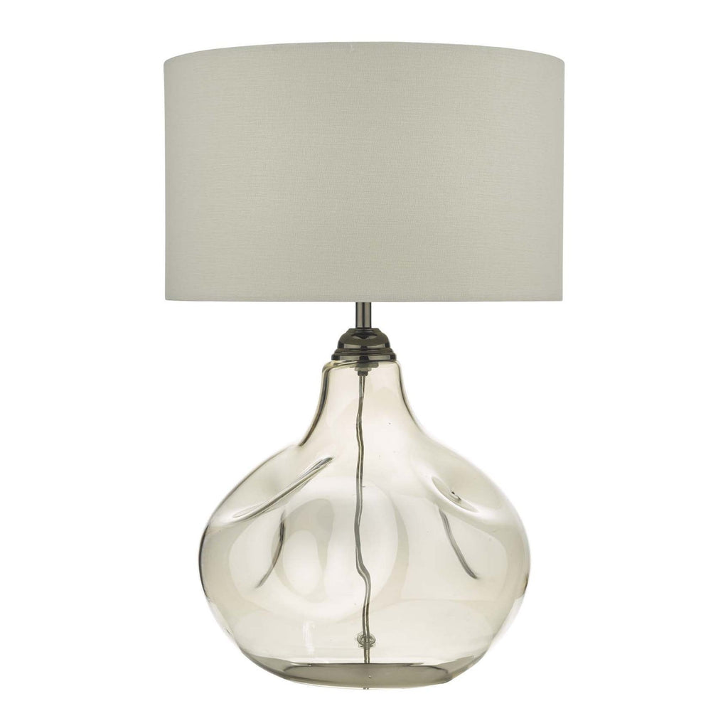 Dar ESA4210 Esarosa Table Lamp Smoked Glass With Shade
