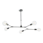 Dar EUP0539 Euphemia 5 Light Pendant Black