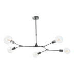Dar EUP0539 Euphemia 5 Light Pendant Black