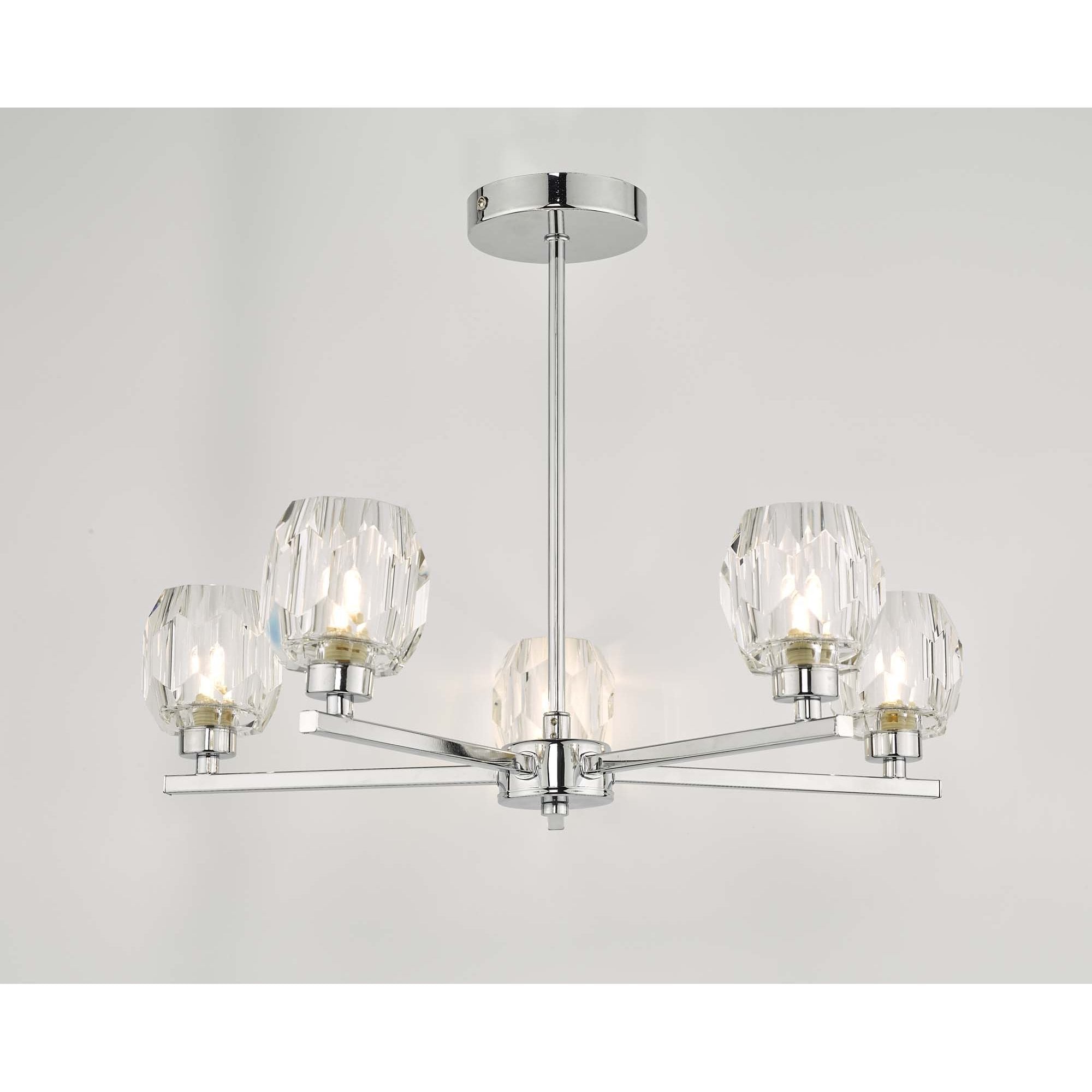 Dar IDI5450 Idina 5 Light Semi Flush Polished Chrome