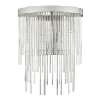 Dar ISL0950 Isla 2 Light Wall Light Polished Chrome And Clear Glass