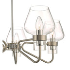 Dar KET5446 Keta 5 Light Semi Flush Satin Chrome And Polished Chrome