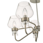 Dar KET5446 Keta 5 Light Semi Flush Satin Chrome And Polished Chrome