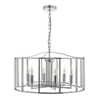 Dar MYK0650 Myka 6 Light Pendant Polished Chrome (S)