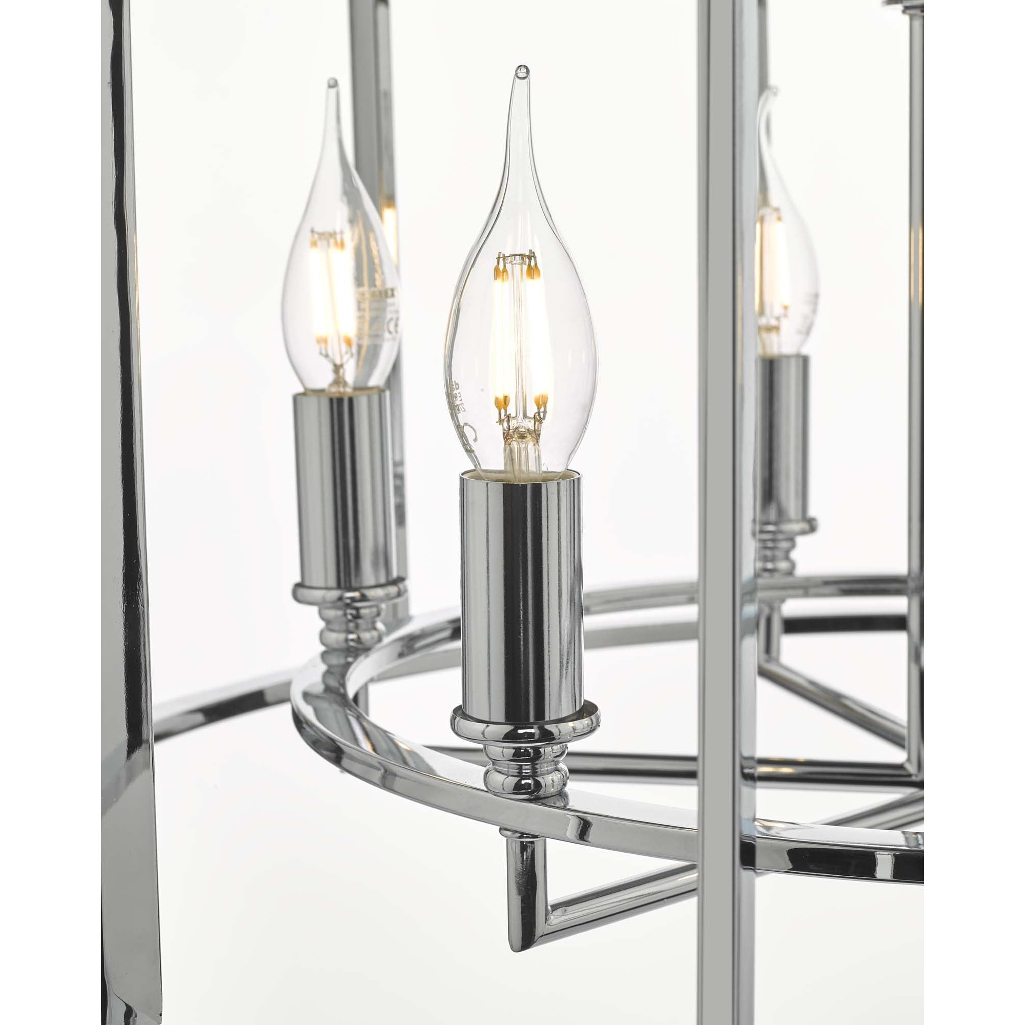 Dar MYK0650 Myka 6 Light Pendant Polished Chrome (S)