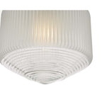 Dar NIS0108 Nisha 1 Light Pendant Polished Chrome And Frosted/Clear Glass