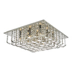 Dar ORE1350 Orella 9 Light Flush Polished Chrome And Crystal