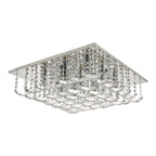 Dar ORE1350 Orella 9 Light Flush Polished Chrome And Crystal