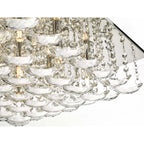 Dar ORE1350 Orella 9 Light Flush Polished Chrome And Crystal