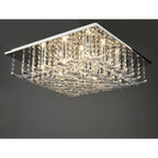 Dar ORE1350 Orella 9 Light Flush Polished Chrome And Crystal