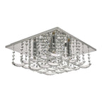 Dar ORE5450 Orella 5 Light Flush Polished Chrome And Crystal