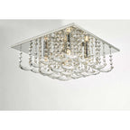 Dar ORE5450 Orella 5 Light Flush Polished Chrome And Crystal