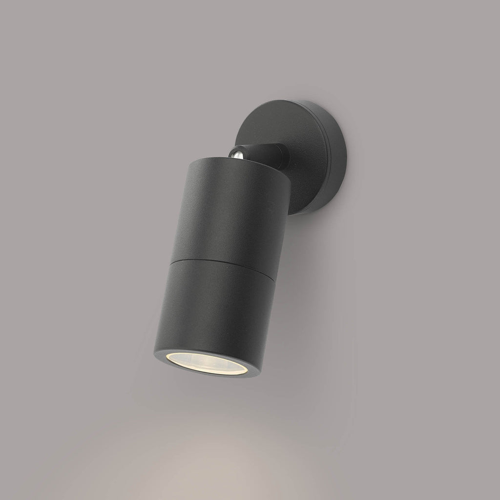 Dar ORT0722 Ortega 1 Light Wall Light Black IP65 (S)