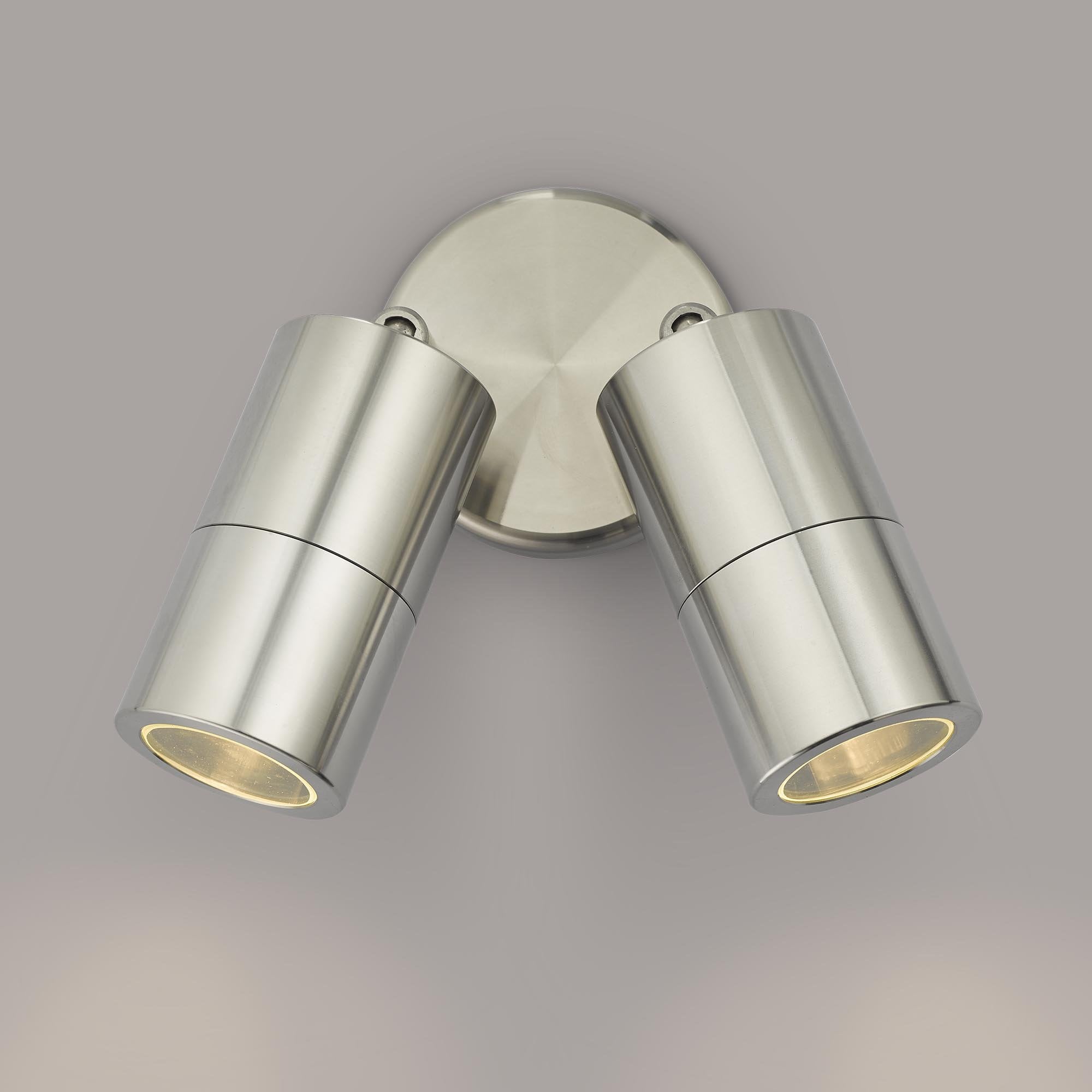 Dar ORT0968 Ortega 2 Light Wall Light Aluminium IP65 (S)
