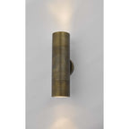 ORT3275 Där Ortega 2 Light IP65 Outdoor Wall Light — Antique Brass