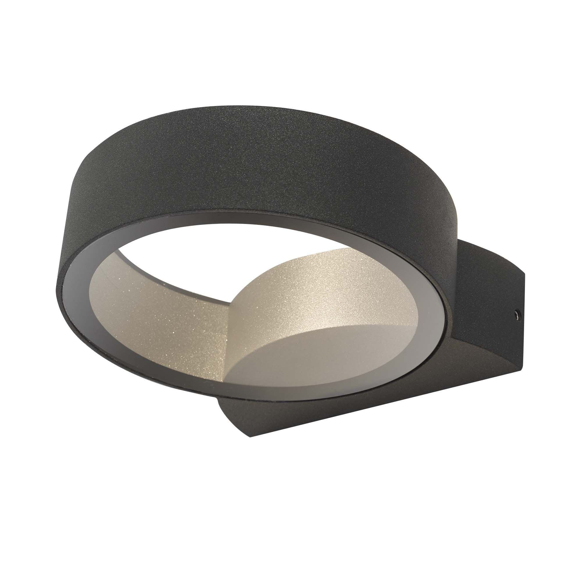 Reon 1 Light Wall  Light Circle Fixed Anthracite IP65 LED