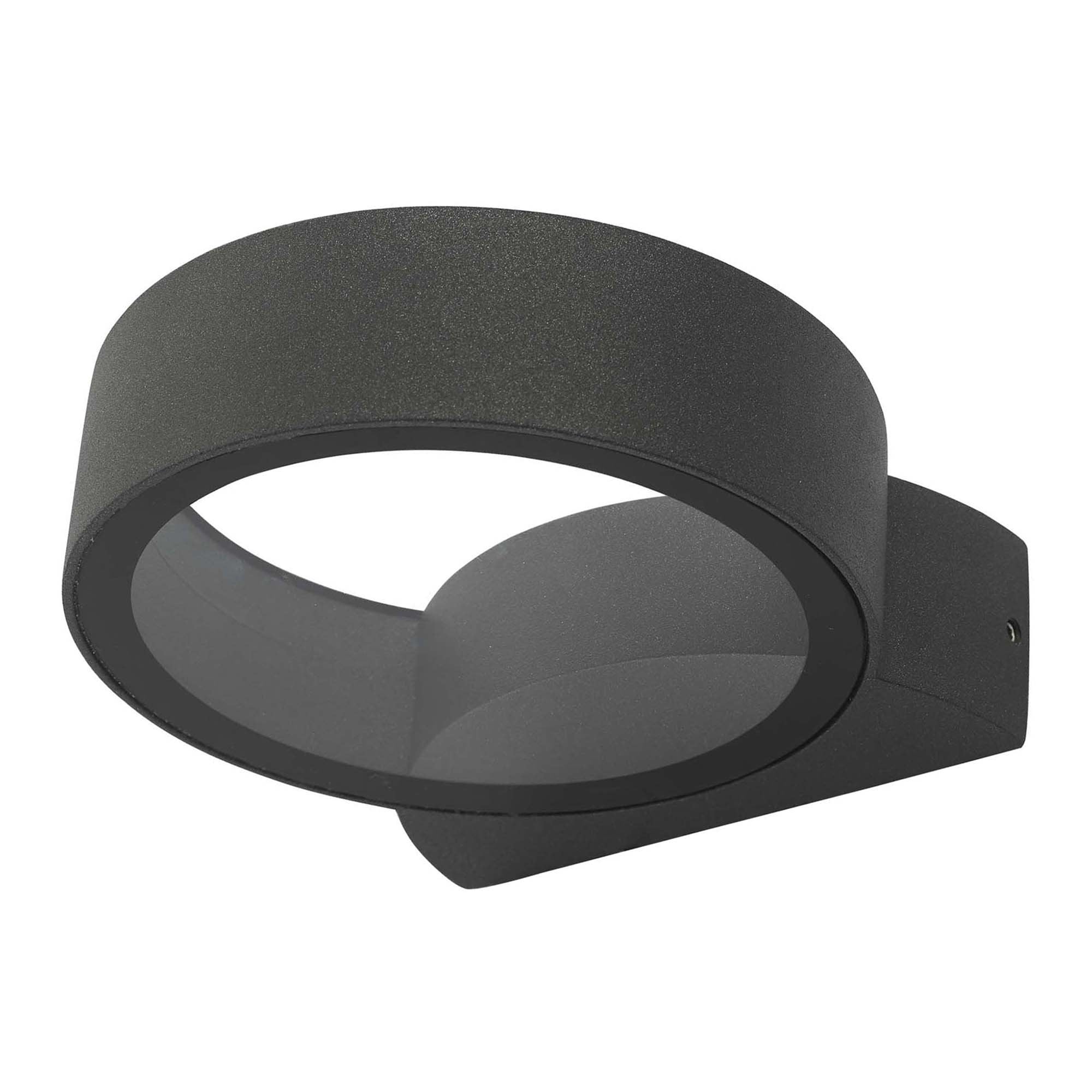 Reon 1 Light Wall  Light Circle Fixed Anthracite IP65 LED