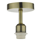 Dar SF0175 Accessory 1 Light Semi Flush Suspension Antique brass