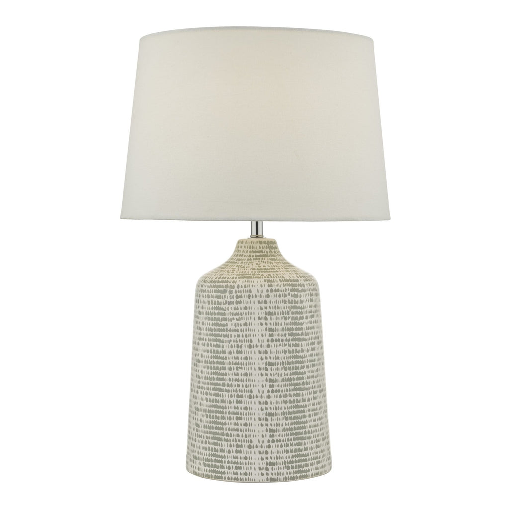 Dar VON4239 Vondra Table Lamp White And Grey With Shade
