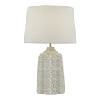 Dar VON4239 Vondra Table Lamp White And Grey With Shade