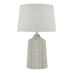 Dar VON4239 Vondra Table Lamp White And Grey With Shade