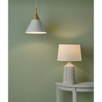 Dar VON4239 Vondra Table Lamp White And Grey With Shade