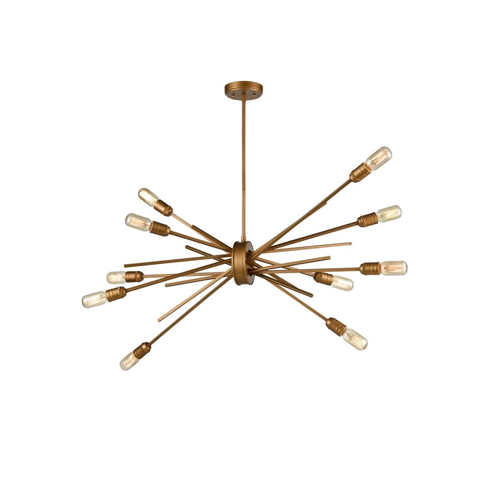 FL2399-10 10 Light Pendant Gold Colour