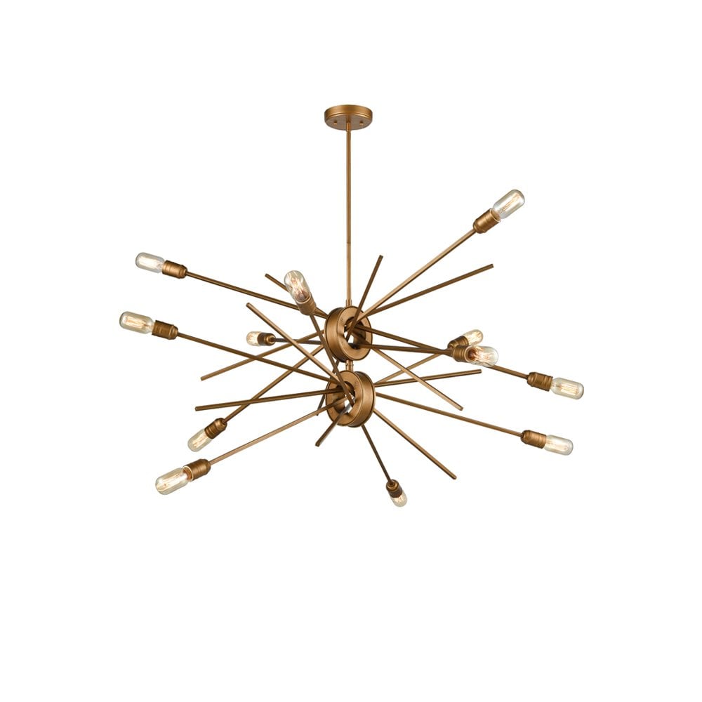 FL2399-12 12 Light Pendant Gold Colour