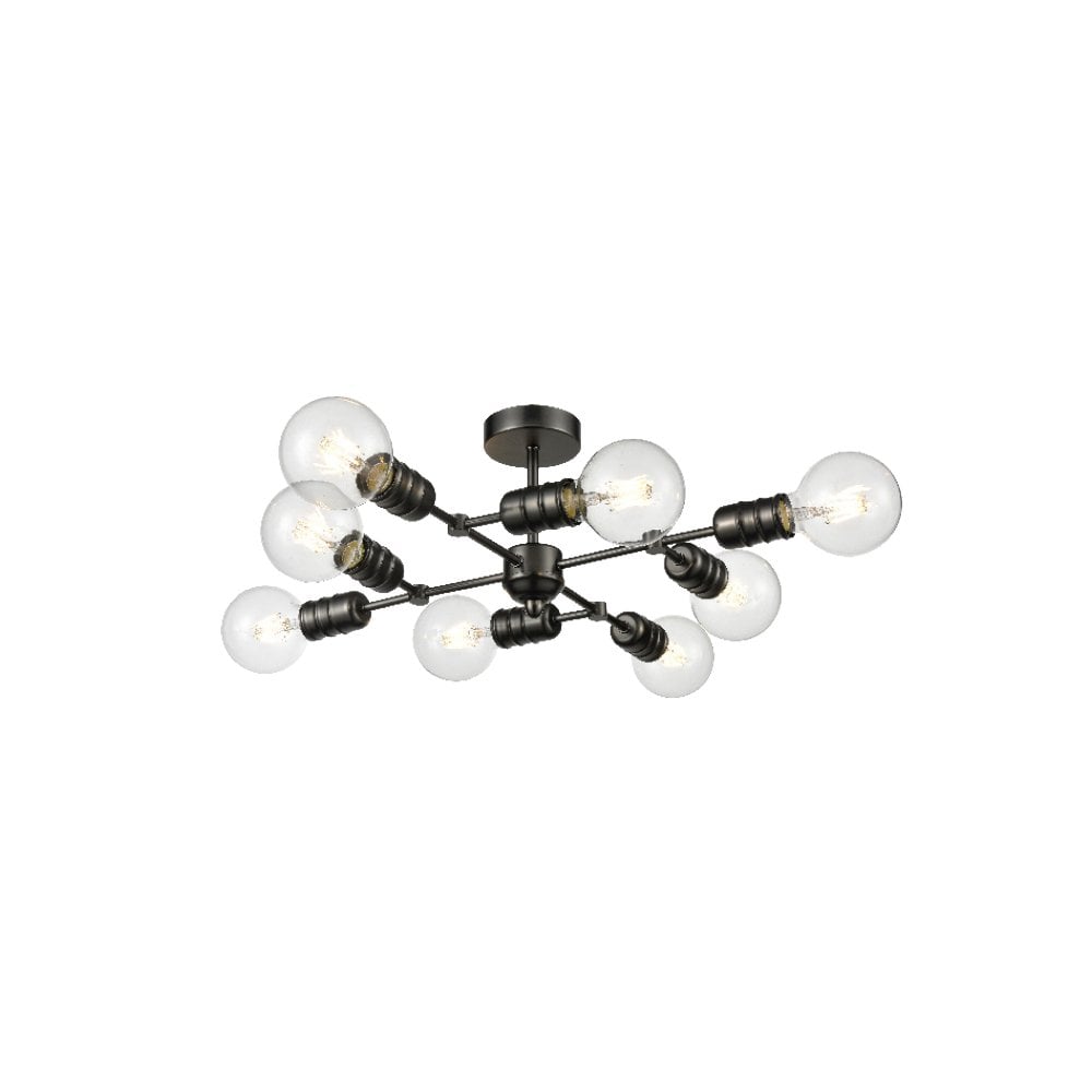 FL2408-8 8 Light Ceiling / Wall Gunmetal