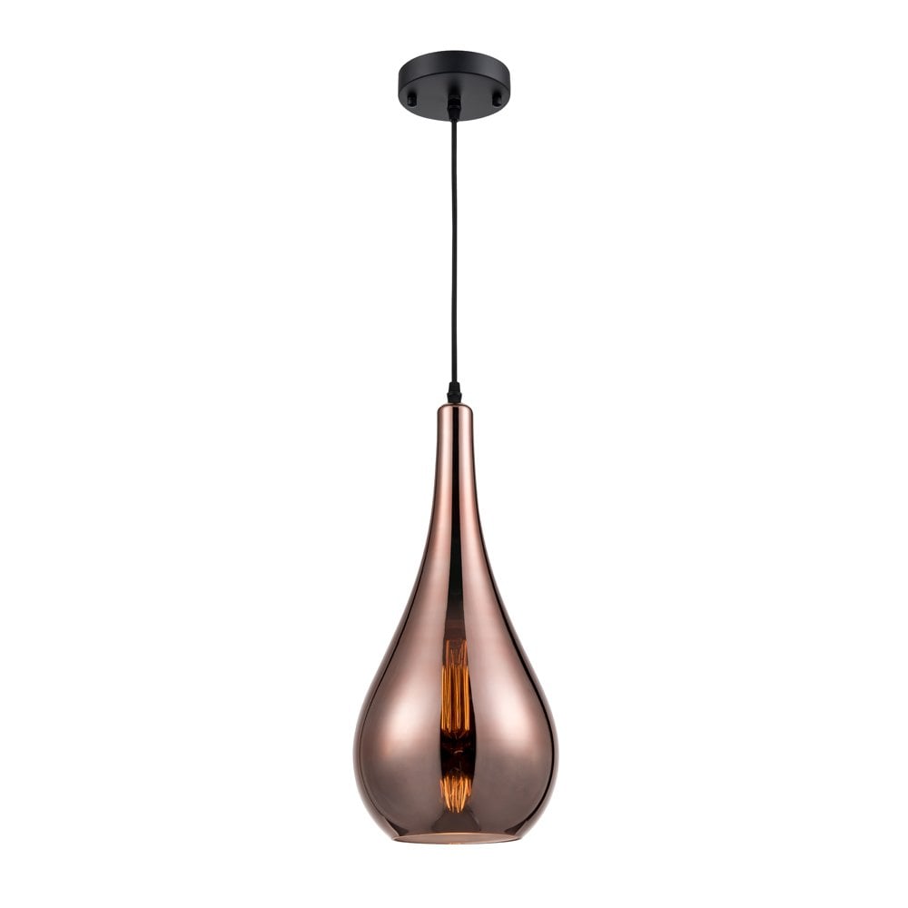 PCH189 Droplet 1 Light Pendant Copper (S)