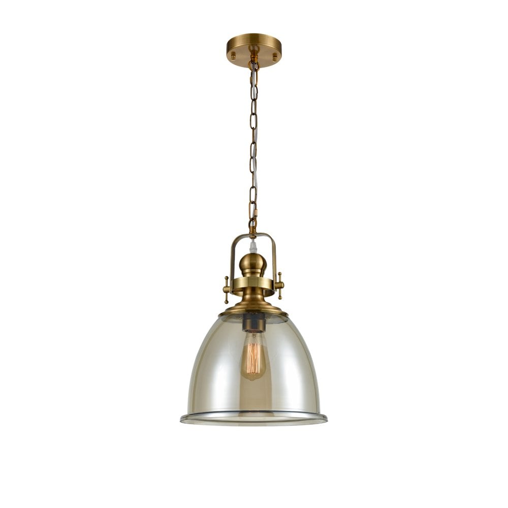 Vista 1 Light Pendant Antique Brass