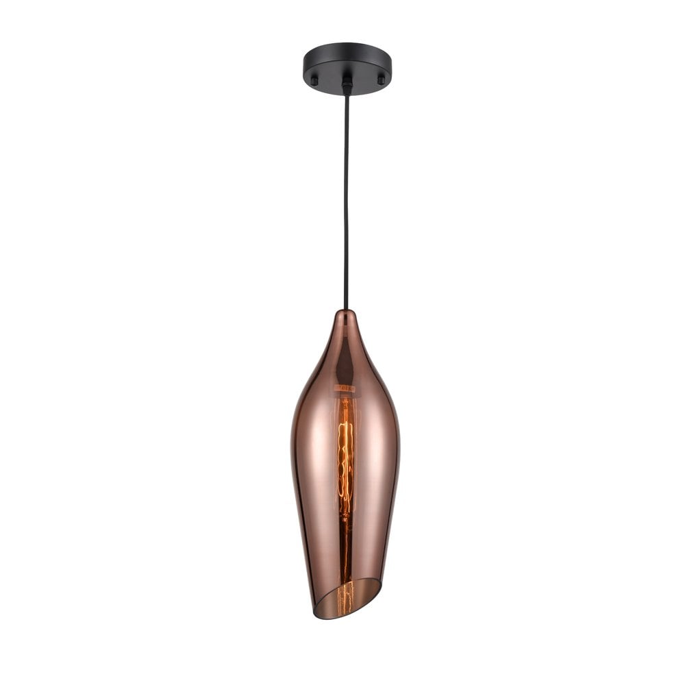 PCH194 Taper 1 Light Pendant Copper