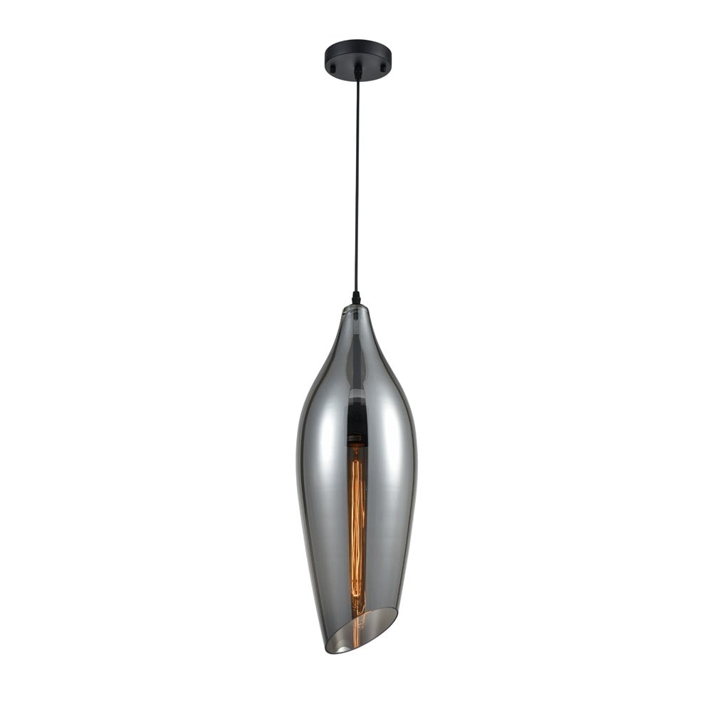 Taper 1 Light Pendant Smoked