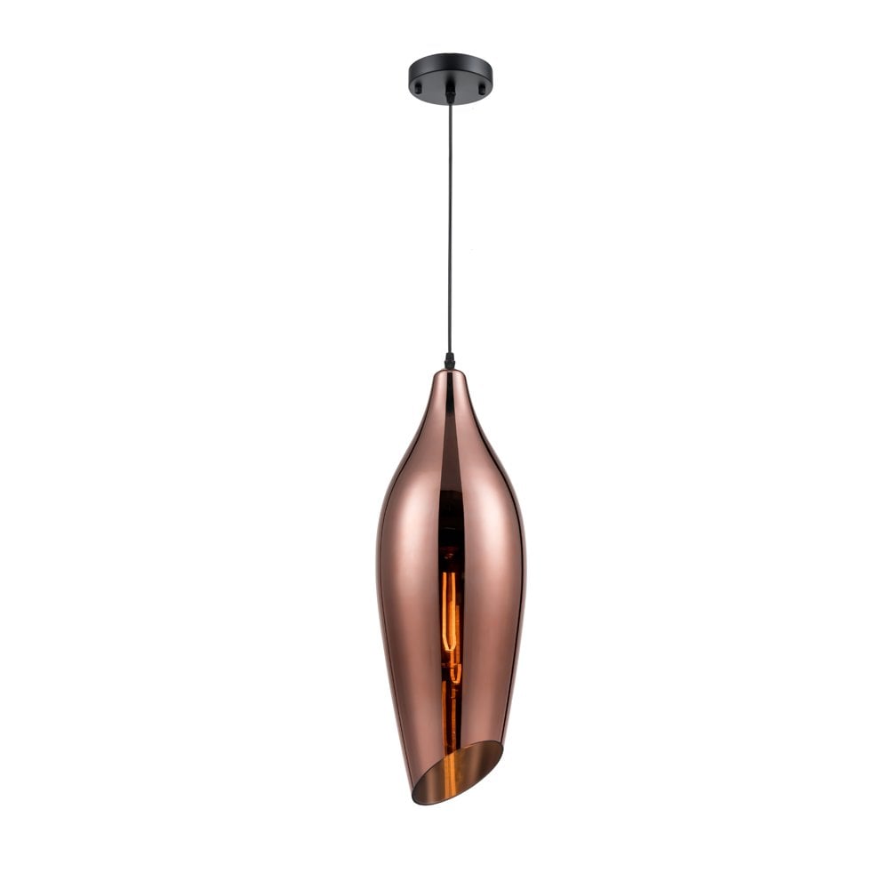 PCH197 Taper 1 Light Pendant Copper