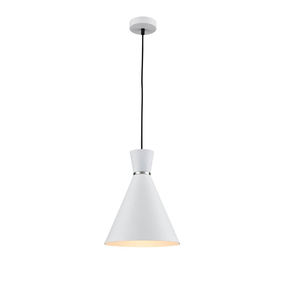 Happy 1 Light Pendant White