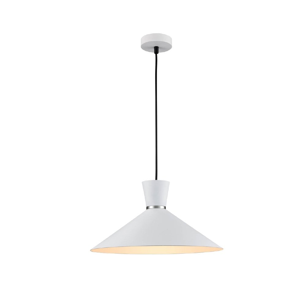 PCH213 Happy 1 Light Pendant White