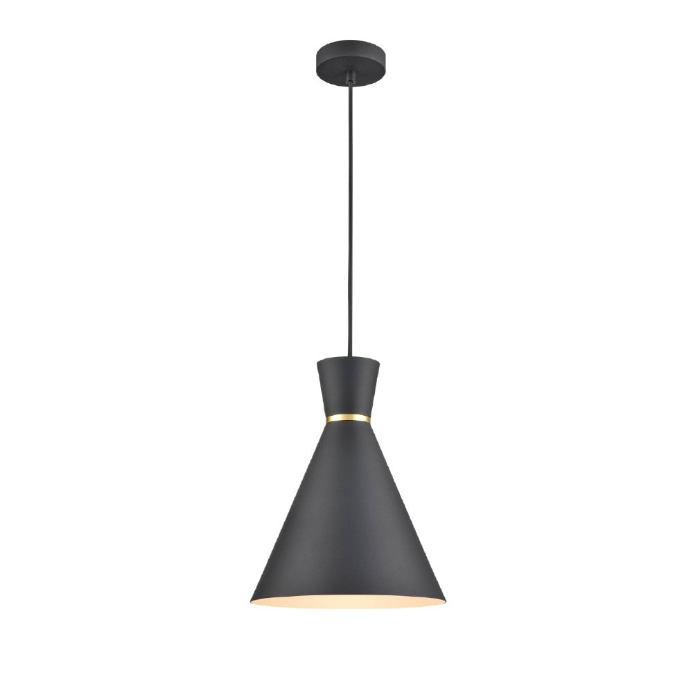 Happy 1 Light Pendant Black
