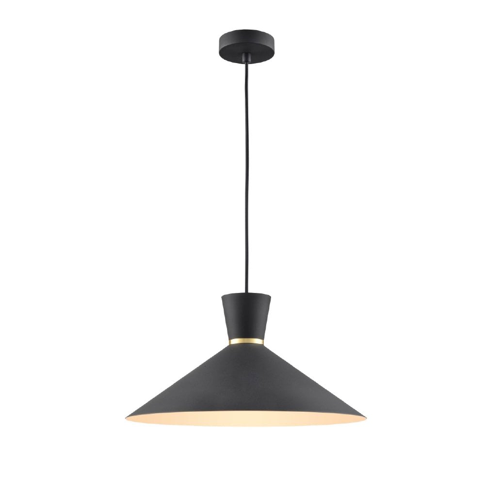 PCH215 Happy 1 Light Pendant Black
