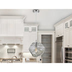 213111 Petra 1 Light Pendant Chrome Smoke