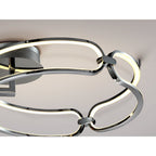 786485 Colette LED Flush Ceiling Light Chrome Opal